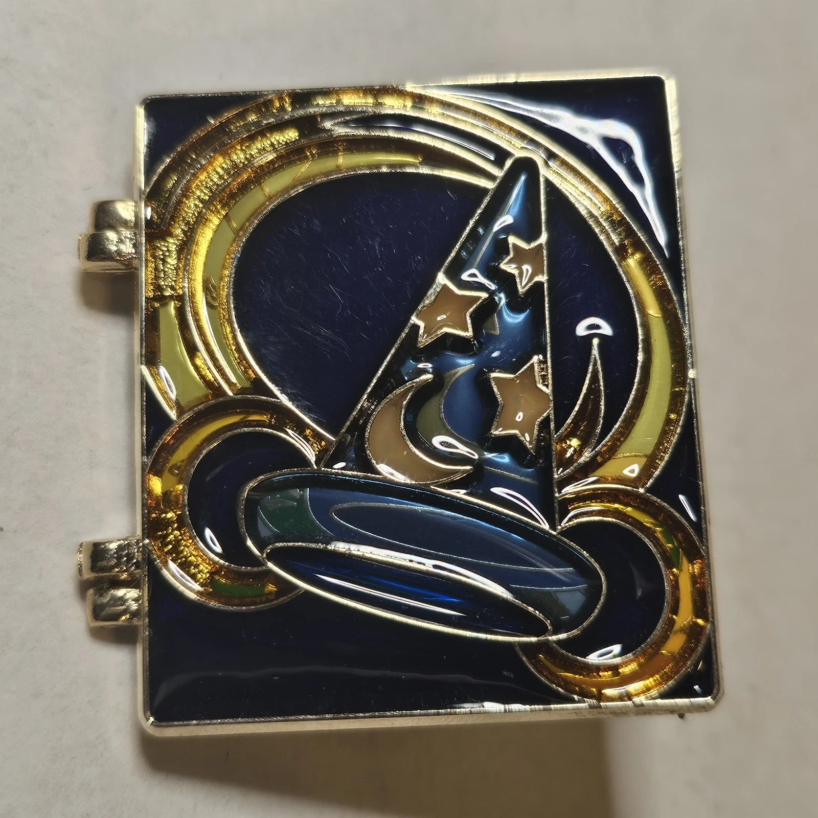 Disney Sorcerer Hat Tinkerbell Stained Glass Hinged LE 1000 Cast Exclusive Pin