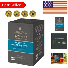 Traditional Scottish Breakfast Tea - 50 Count of Strong, Rich Caffeinated Bags