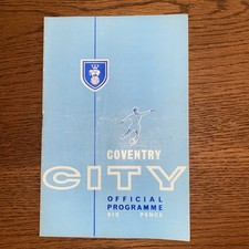 1964/65 Coventry v Derby County Division Two Programme no writing.