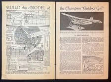 Curtis Robin monoplane 1934 HowTo Build PLANS rubber powered Helen Richey