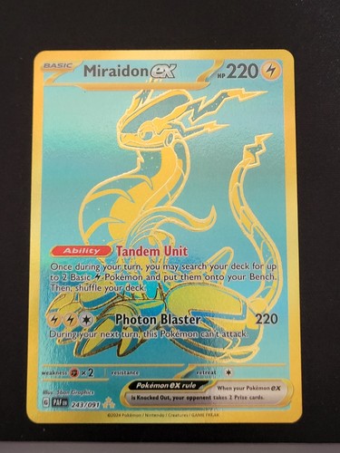 Pokemon Paldean Fates Miraidon EX 243/091