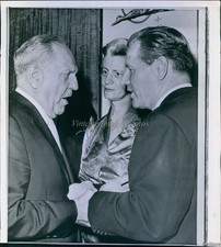 1950 Los Angeles Goodwin Knight Nelson Rockefeller Wirephoto 8X8 Vintage