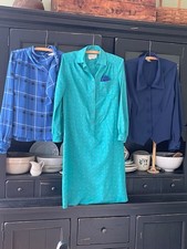 Vintage clothing lot - shirt dress, blouses size 6 size 8
