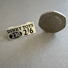 Dinky Toys No 230 - Talbot Lago Racing Car - Vintage metal price tag