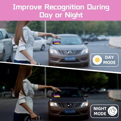 Light for Car, Sign for Car Windshield, Sign Decal with Suction Cups and Hook an - Picture 4 of 7