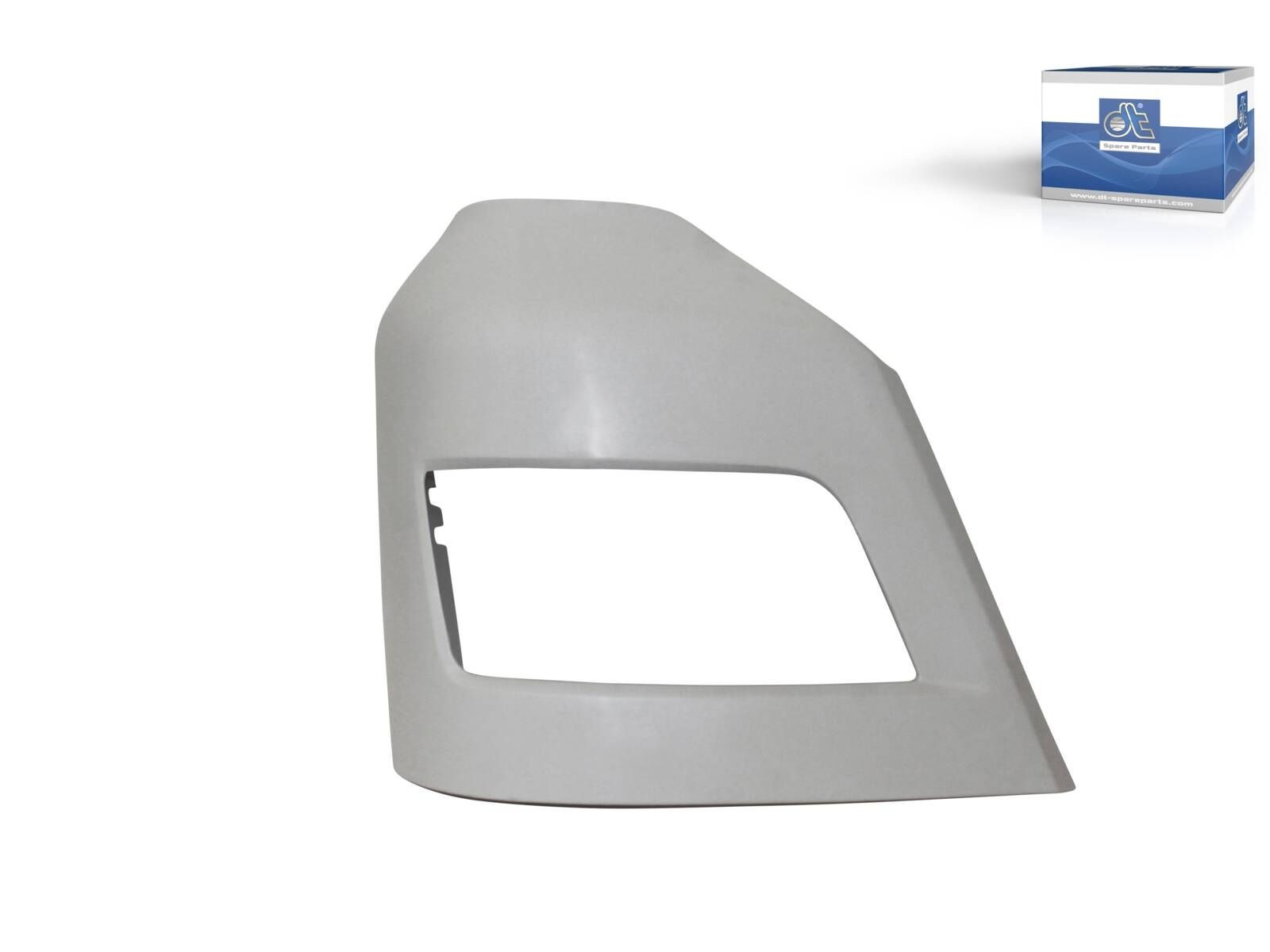 Angle de pare-chocs robuste 3.81216 DT Spare Parts droit anti-fissure en ABS noir