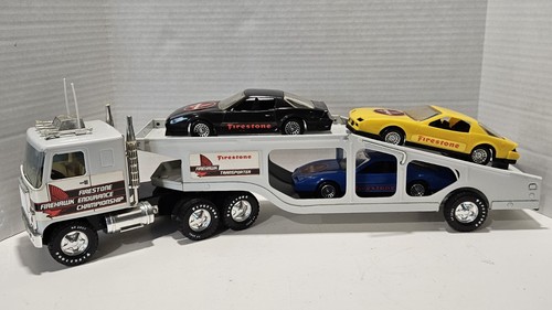 Vintage Nylint Firestone Firehawk Transporter w/ Original Box - Picture 2 of 16