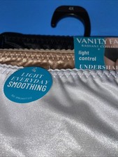 VANITY FAIR 3 PACK WHITE, NUDE,BLACK LIGHT CONTROL PANTIES /4X/ Size 11