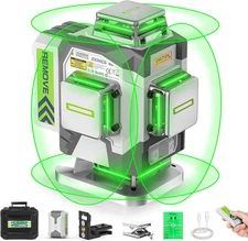Laser Level,  Self Leveling 4 X 360° Green Cross Line Laser Level Tool, High Acc