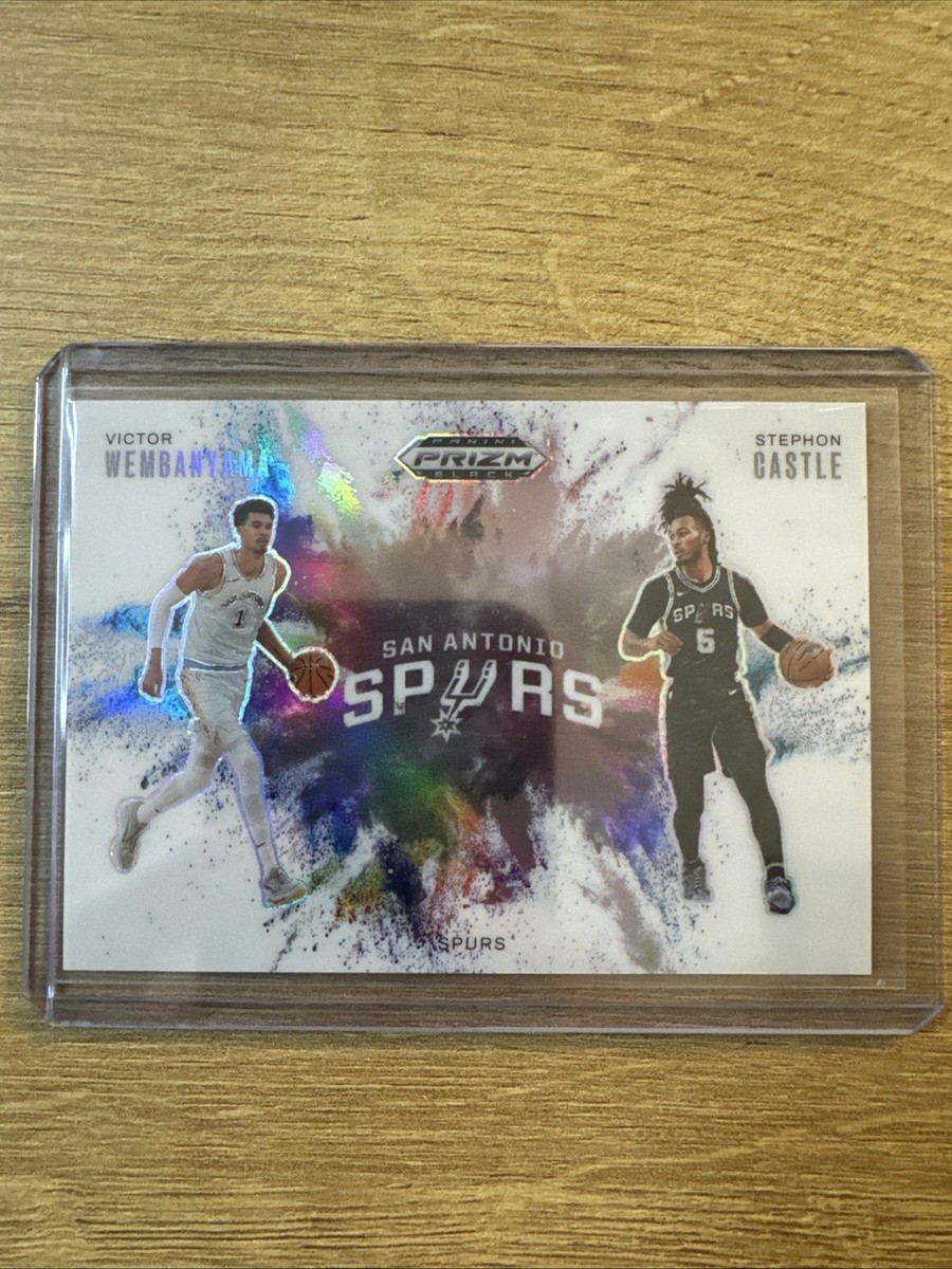 KONAMI イーパス特典Timepiece Phase II 2024-25 Prizm Black Wembanyama Castle Dual Color Blast Spurs Case