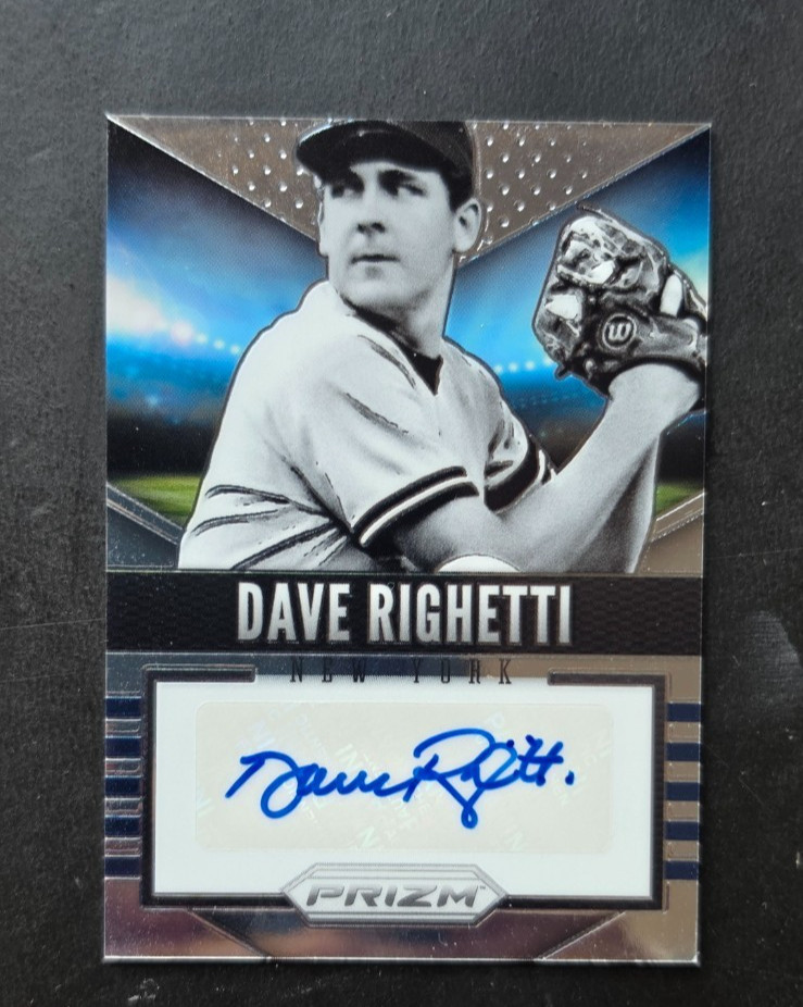 2014 Panini Prizm Dave Righetti Prizm Signatures AUTOGRPAH #46 New York Yankees