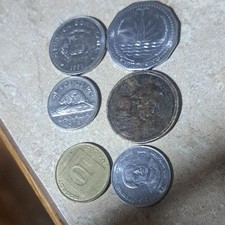 World Coins Lot of 6 - Canada, Israel, Dominican Republic, 10 Agorot, 5 Cents