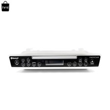 Compact Under Counter CD Player with Bluetooth  FM Radio - Sleek Silver Finish