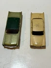 vintage 2 Dinky Toys cars, white tires, Lincoln Premiere and Dodge Royal Sedan