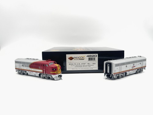 Broadway Limited - HO - AT&SF - EMD F3 A-B Set #18L/18A - Paragon3 - Tren 4820 | Zustand: Used