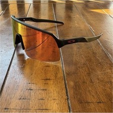 Shield Style Mirrored Cycling Sunglasses Multicolor Lens Black Plastic Frame