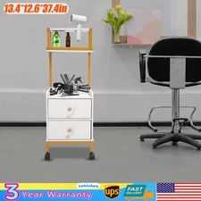 Salon Trolley Cart Hair Cart Rolling Organizer Mobile Barber Station Barber Cart