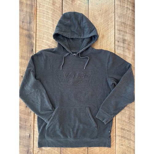 Vans, VANS Charcoal Gray Men’s Hoodie Sweatshirt Skateboard Logo — SIZE M