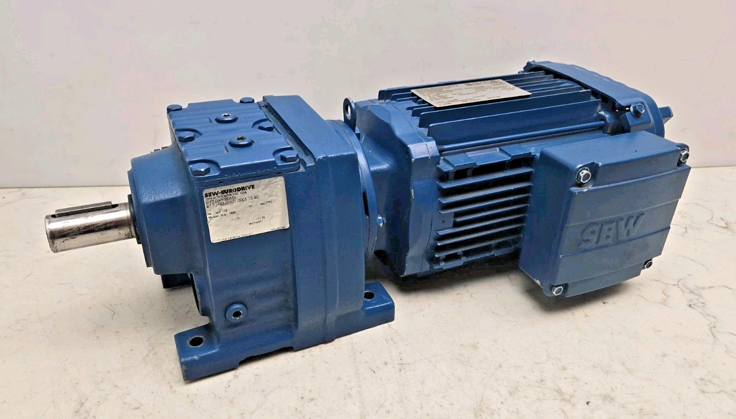 Sew Eurodrive R37-DRN80M4 GearMotor 1751/132 Rpm 1 Hp 13.25:1 Ratio 230/460V