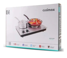 Cusimax 1800W Electric Ceramic Hot Plate Portable Double Hot Plate