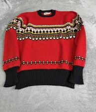 Vintage 70s Robert Bruce Wool Sweater Men  s Size Large Red