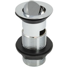 Modern Bathroom Flip Top Brass Basin Sink Waste Plug Slotted 1 1/4" BSP Chrome