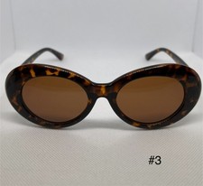 Retro Oval Tortoise Shell Sunglasses Brown Lenses UV400 Y2K Women's Fashion
