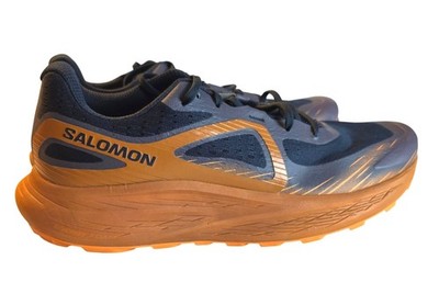 Salomon Glide Max TR Trail Running Shoes Blue Orange Men size 14 Max Cushion
