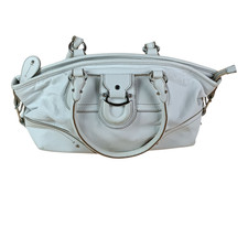 Aigner Damen Handtasche Schultertasche weiß Henkeltasche Leder Bag Tasche (EB)