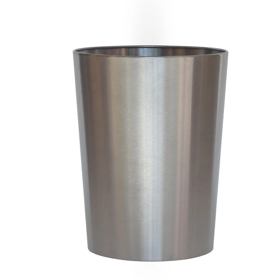 Metal Bathroom Wastebasket 2.2 Gallon Small Trash Can Garbag