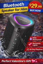Bluetooth Speaker for Him - Waterproof, Romantic Lights  Valentine  s Gift