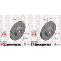 2X Zimmermann Sport Z Bremsscheiben 334Mm Gelocht InnenbelÜFtet Vorne Passend Fü