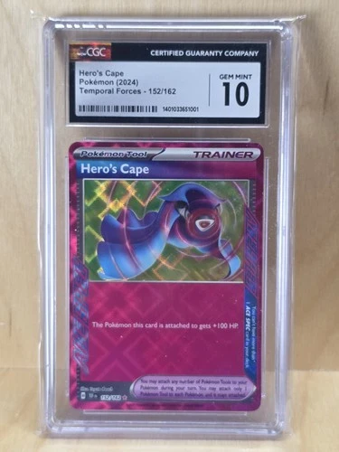 Pokemon Temporal Forces Hero's Cape 152/162 CGC 10