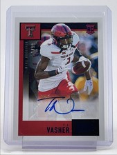T.J. VASHER 2021 CHRONICLES SCORE DRAFT ROOKIE RAIDERS RC AUTO /99 Q1300-H