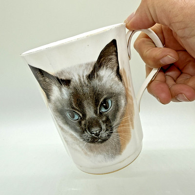 Royal Windsor Siamese Cat Mug   Fine Bone China England   Vintage Coffee/Tea Cup