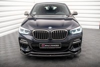 Maxton Design Frontlippe V.2 Passend FüR BMW X4 M-Paket G02 Schwarz Hochglanz