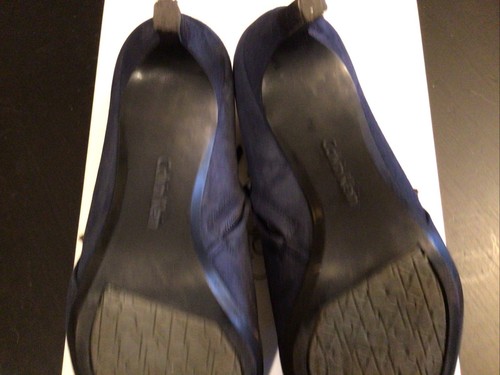 Pre Owned Calvin Klein Bootie Shoes 8.5 Women Jenna Kid Suede Dark Navy 34E7534 - Picture 7 of 9