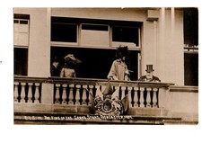 Yorkshire. The King in the Grandstand, Doncaster, 1909. R/P by Scrivens.
