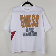 Vintage 90s GUESS Made In America Wraparound Graphic Guess USA T-Shirt Medium