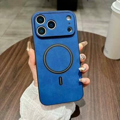 MagSafe Leather Shockproof Case for iPhone 17 16 15 14 13 12 11 Pro Max Cover