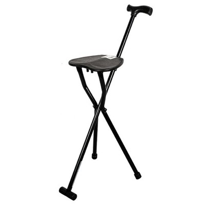 Crutch Stool Foldable Cane with Seat 300lbs Weight Capacity for Seniors Travel