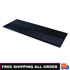 Indoor/Outdoor Rubber Runner Mat for Floor Protection, 27" X 72”, Black