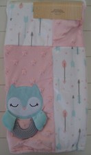 Modern Baby Plush Grow Wise Little Owl Star Tummy Time Activity Blanket 30 X 40