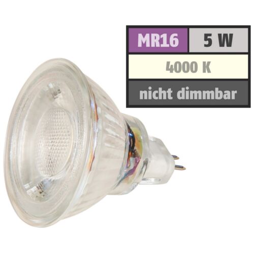 5W MCOB LED Leuchtmittel 12Volt | Niedervolt | Neutralweiss 4000k | Gu5.3 | MR16 - Bild 1 von 13