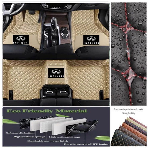 For INFINITI Q50 Q60 Q70 All Models Car Floor Mats Custom Waterproof Carpets - Bild 33 von 47