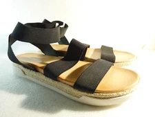 Madden Girl Women shoes sandals Black Espadrille platform Size 8.5 SKu 10909