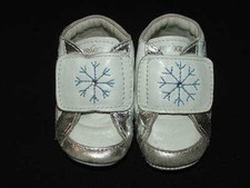 PRIMIGI Crystal SNOWFLAKE crib shoes white euro 18 sz 2 HOLIDAY Christmas