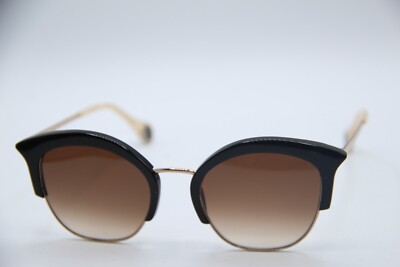 NEW WOOW OPTICAL SUPER LUCKY 2 COL 0045 BLACK GOLD AUTHENTIC SUNGLASSES 49-19