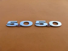 FORD MUSTANG 5.0 SIDE FENDER EMBLEM LOGO BADGE SYMBOL SIGN CHROME USED A42159