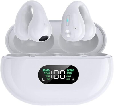 Wireless Bluetooth Earbuds with LED Display Charging Case for iPhone Android
